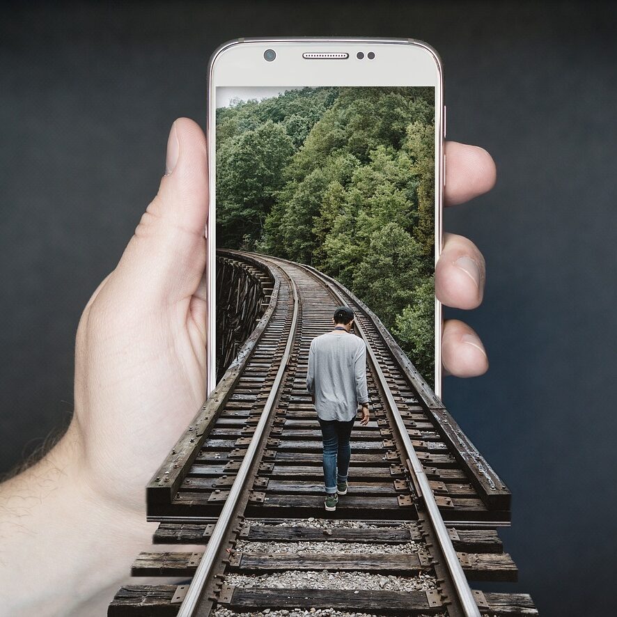 train track, railroad, smartphone-2507499.jpg