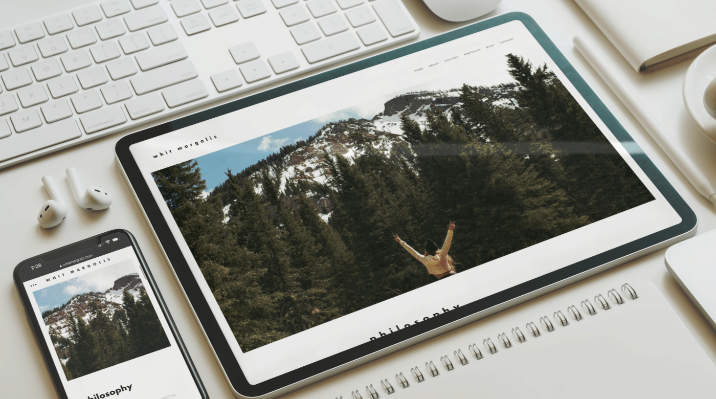 website design mockup photo